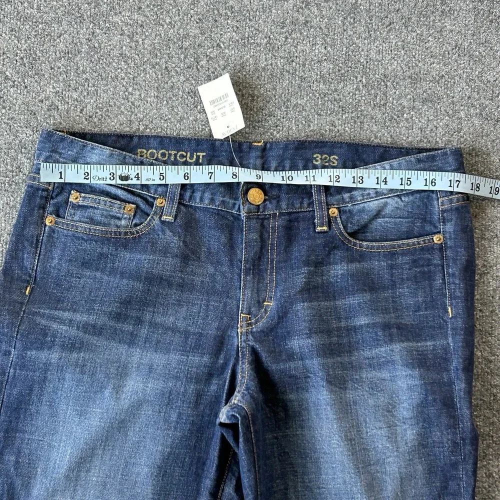 JCrew  Jeans Womens 32S Boot Cut Medium Wash Stretch Denim USA‎ Made 34x30 New